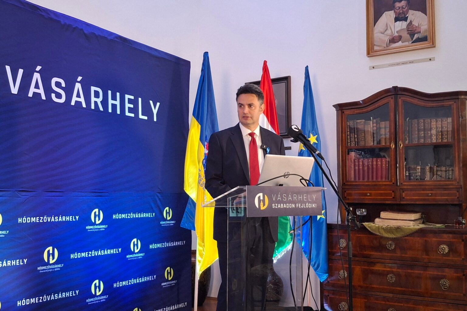 Márki-Zay Péter sajtótájékoztatója Hódmezővásárhelyen 2025. január 24-én